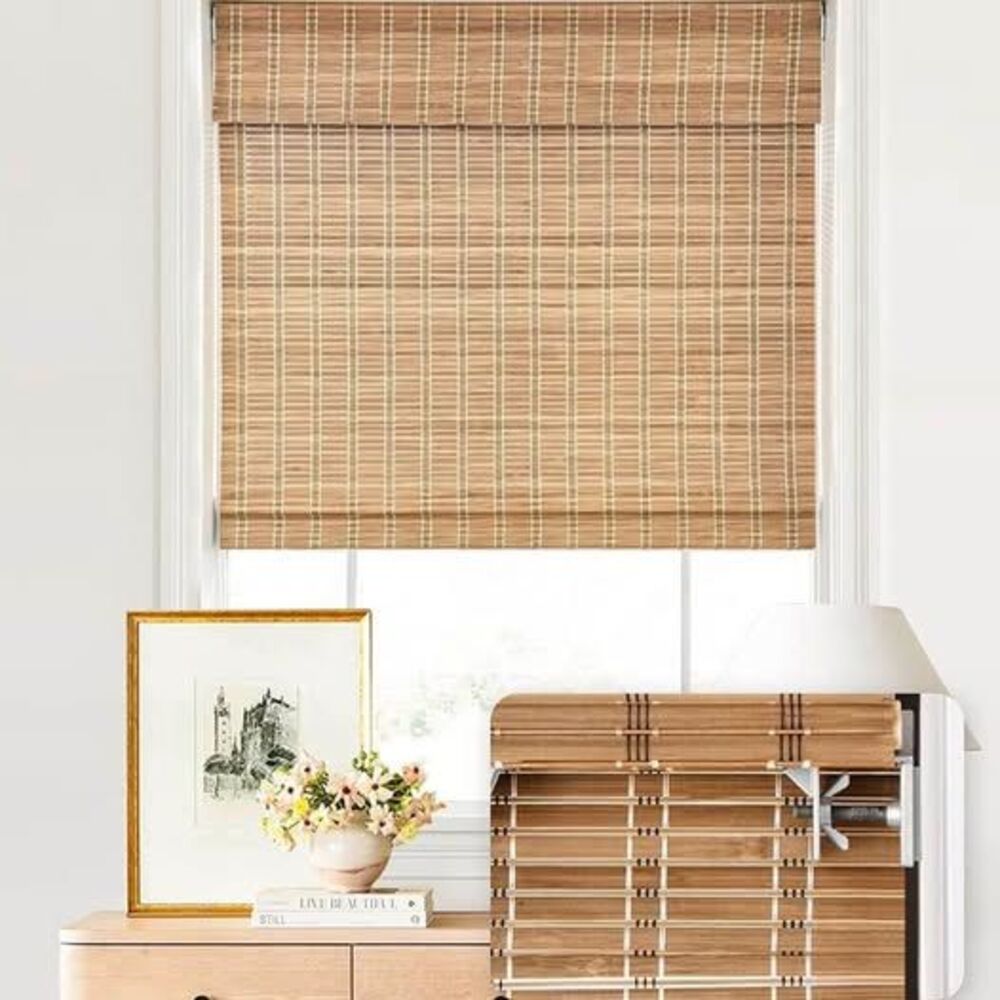 Cordless Bamboo Roman Shade 36'' W x 48'' H